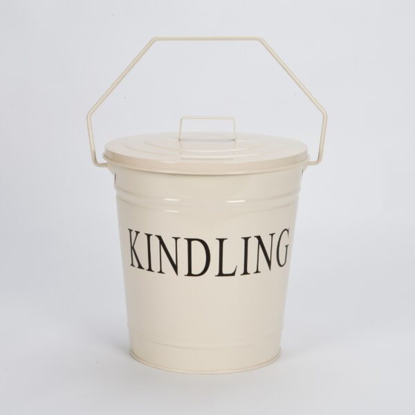 wholesale Cream Kindling Bucket with Lid