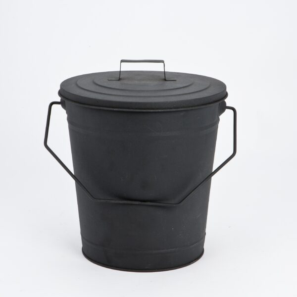wholesale Metal Bucket with Lid – Black