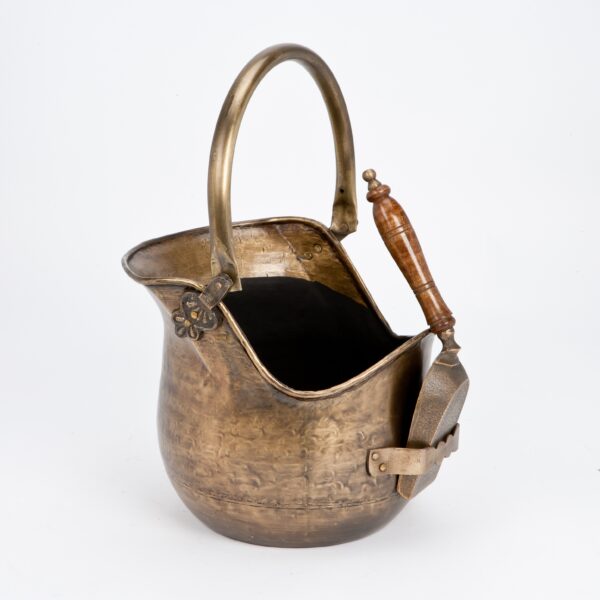 wholesale Antique Brass Coal Bucket + Wooden Handle Shovel