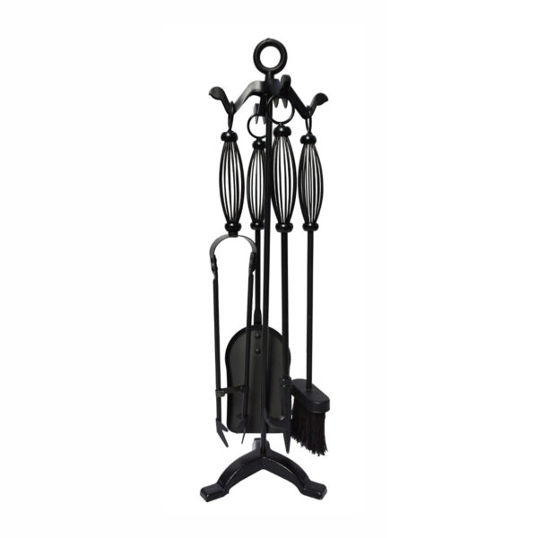 wholesale Oval Caged Handle Black Companion set
