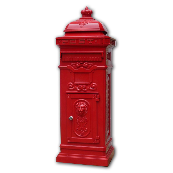 wholesale Red Lion Post Box - Red Font