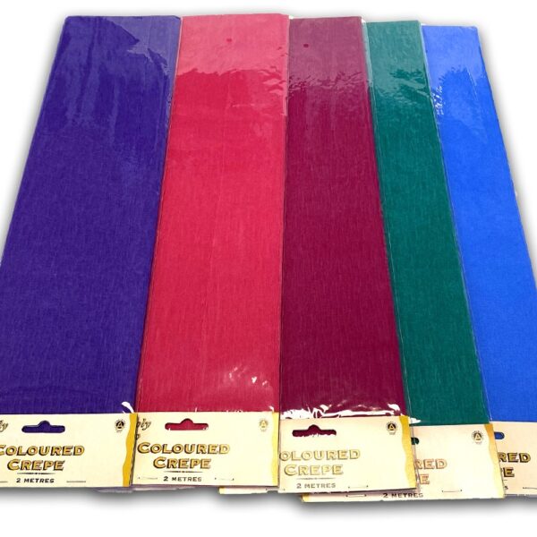 Crepe Paper - Pack Of 12 In Assorted Colours