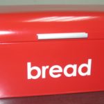 Red Rectangle Retro Bread Bin