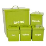 Lime 5 Piece Bread Bin Set