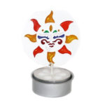 Silver Sun candle holder (HWCH87406) 7L 6W 9H