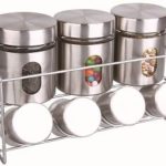 8 Piece Glass And Metal Kitchen Set