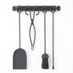 Matte Black Wall Hanging 4 Pcs Fire Tool Set