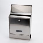 ARBORIA stainless steel postbox with newspaper holder