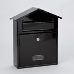 Black Post Box - Wall Mounted