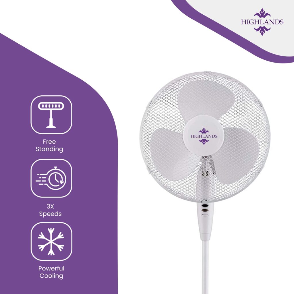 16 Inch Stand Fan With Cross Base | Wholesale | Harewood International ...