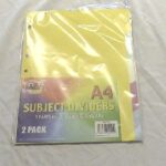 SUBJECT DEVIDER PACK OF 10