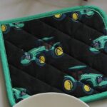 wholesale Patrick Tractor Cotton Pot Holder - Green