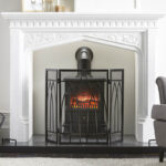 Wholesale 3 Fold Firescreen With Church Design