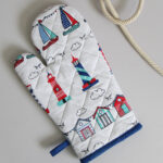Single Oven Mitt – Nautical Design