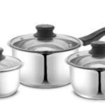 3 Pcs Sauce Pan Set with Glass Lid