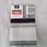 Polyester Shower Curtain With Hooks Blue - Stripe