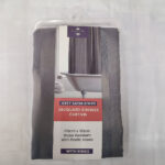 Solid Polyester Stripes Jacquard Shower Curtain - Grey