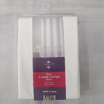 Printed Peva Shower Curtain - White