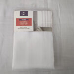 Polyester Shower Curtain With Hooks - White