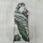 Bagged Polyester Shower Curtain With Hooks - Leaf Design