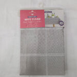 Printed PVC Tablecloth Grey Check