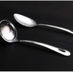 Set Of Ladle + Solid Spoon