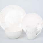 16 Piece Porcelain Dinner Set - Marble Design
