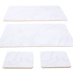 Placemat and coaster set Pack of 2 - Marble Design