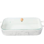 Porcelain Oven Proof Baking Dish - Marble Design