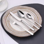 24 Pc Rounded Cutlery Set - Mirror Polished