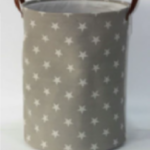 Grey Starred Laundry Basket