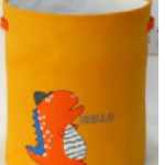 Kids Orange Dino Laundry and Toy Storage