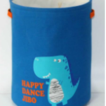 Kids Blue Dino Laundry and Toy Storage Basket