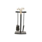 Premium Stag Head Design - Fire Tools Set - black/nickel