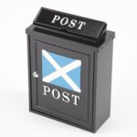 Metal Post Box Scottish Flag