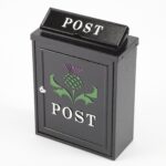Metal Post Box Scottish Thistle