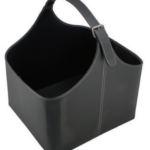 Leather Firewood Basket With Handle